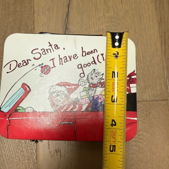 Vintage Brighton Christmas jewelry case with ‘Dear Santa, I’ve been good(ish)’ - Picture 8 of 11